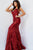 Jovani 09695 - Sequined Sheath Prom Dress Prom Dresses 00 / Red