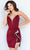 Jovani 09744 - Beaded Ruffle Accent Homecoming Dress Special Occasion Dress 00 / Burgundy