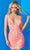 Jovani 09976 - Sequined V-Back Cocktail Dress Special Occasion Dress 00 / Iridescent Coral