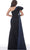 Jovani - 1008 Asymmetric Neck Plain Evening Dress Evening Dresses