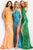 Jovani - 1012 Floral Appliques Sequined High Slit Gown Pageant Dresses