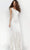 Jovani - 1119 One Shoulder Lattice Rendered Trumpet Gown Evening Dresses 00 / Off White/Gold