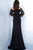 Jovani - 1156 Off- Shoulder Bishop Sleeve Sheath Dress Evening Dresses