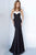 Jovani - 12020 Strapless Trumpet Dress With Bow Back Detail Evening Dresses