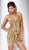 Jovani - 14338 Sequined Illusion Sheath Dress Cocktail Dresses 00 / Gold/Nude
