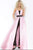 Jovani - 1799 Strapless Mikado Overlay Jumpsuit Evening Dresses 00 / Pink/Black