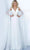 Jovani 2113 - Sleeveless Deep V-neck Evening Dress Evening Dresses 00 / Off-White