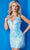 Jovani 220410 - V-Neck Beaded Fringe Cocktail Dress Special Occasion Dress 00 / Blue