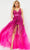 Jovani 22391 - Glitter Overskirt Prom Dress Prom Dresses 00 / Fuchsia
