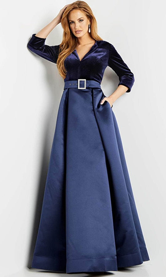 Jovani 22563 - Satin Skirt Evening Dress