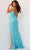 Jovani 22812 - Shimmer Fringed Slit Long Gown Prom Dresses
