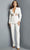 Jovani 22818 - Two Piece Long Sleeve Blazer Jumpsuit Jumpsuit Dresses 00 / Ivory