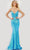 Jovani 22821 - Strapless Fully Sequin Prom Gown Prom Dresses 00 / Turquoise