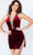 Jovani 22925 - Plunging Halter Velvet Cocktail Dress Special Occasion Dress