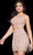 Jovani 22940 - Embellished One-Sleeve Cocktail Dress Cocktail Dresses 00 / Blush