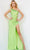 Jovani 23140 - Waistband Cutout Evening Dress Prom Dresses 00 / Neon Green