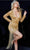 Jovani 23210 - Bead-Embellished Party Short Dress Party Dresses 00 / Gold