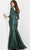 Jovani 23270 - Quarter Sleeves Asymmetrical Neckline Evening Dress Evening Dresses