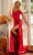 Jovani 23368 - Corset Bodice Prom Dress with Slit Prom Dresses 00 / Red