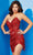 Jovani 23371 - Strapless V-Neck Cocktail Dress Special Occasion Dress 00 / Red
