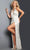 Jovani 23372 - Metallic V-Neck Evening Dress Evening Dresses
