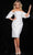 Jovani 23397 - Off Shoulder Sheath Cocktail Dress Cocktail Dresses 00 / White