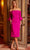 Jovani 23645 - Off-Shoulder Sheath Cocktail Dress Special Occasion Dress 00 / Fuchsia