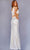 Jovani 23789 - Asymmetrical Neck Floral Appliqued Prom Dress Special Occasion Dress