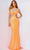 Jovani 23827 - Sweetheart Sequin Prom Gown Special Occasion Dress 00 / Orange