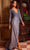 Jovani 24052 - Long Sleeve Faux Wrap Evening Dress Special Occasion Dress