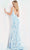 Jovani - 3263 Embellished Deep V-neck Fit and Flare Dress Pageant Dresses
