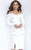 Jovani - 3570 Off-Shoulder Long Sleeves Dress Wedding Guest 00 / White