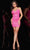 Jovani 36706 - Cowl Sequin Homecoming Dress Homecoming Dresses 00 / Hot-Pink