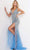 Jovani - 3686 Plunging Linear Beaded High Slit Gown Pageant Dresses