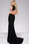 Jovani 36971 Jersey Fitted Prom Dress with  Embellished Neck - 1 pc Black In Size 2 Available CCSALE 2 / Black