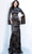 Jovani - 3995 Animal Print Split Sleeve Mermaid Dress Prom Dresses