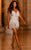 Jovani - 4001 Fringe V Neck Sheath Cocktail Dress Party Dresses