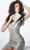 Jovani - 4550 Sleeveless Plunged V Neck Fitted Metallic Cocktail Dress Homecoming Dresses