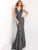 Jovani 45811 V-Neckline Prom Dress With Nude Cut-Outs Prom Dresses 0 / BlackMulti