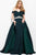 Jovani 51901 Off the Shoulder Embellished Gown - 1 pc Green in size 20 Available CCSALE 20 / Green