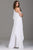 Jovani 54787 Draped Asymmetric Jumpsuit - 1 pc Ivory in Size 4 Availale CCSALE
