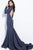 Jovani - 55205 High Neck Long Sleeve Cutout Gown Special Occasion Dress