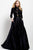 Jovani 55321 Quarter-Length Sleeve Sequined Ballgown - 1 pc Black in size 18 Available CCSALE