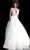 Jovani 55634 Sheer Floral Appliques V-Neck  Ballgown Ball Gowns 00 / Off White/Off White