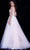 Jovani 55634 Sheer Floral Appliques V-Neck  Ballgown Ball Gowns