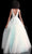 Jovani 55634 Sheer Floral Appliques V-Neck  Ballgown Ball Gowns