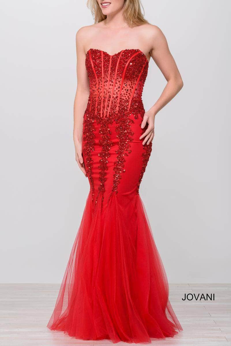 Red Sequin Off-the-shoulder Mermaid Pageant Prom Gown - VQ