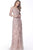 Jovani - 59376 Floral Embroidered A-Line Evening Dress Mother of the Bride Dresses 00 / Pink