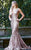 Jovani - 59762 Sexy Fitted Sequined Plunging Gown Special Occasion Dress 00 / Rose/Gold