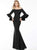 Jovani - 59993SC Bell Sleeve Off-Shoulder Mermaid Gown CCSALE 16 / Black